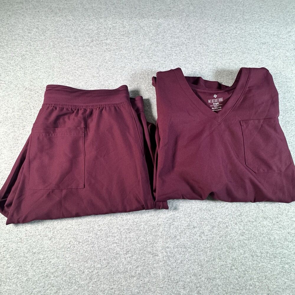 Med Couture Women's Insight Scrub Set 3 Pocket Top straight pants Size XL Tall